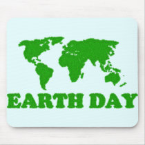 Earth Day Grass Map Mousepad