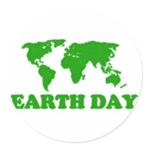 Earth Day Grass Map Stickers
