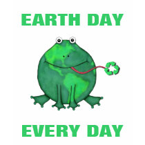 Earth Day Green Frog T-Shirt by jamiecreates1 Earth Day Green Frog T-Shirt