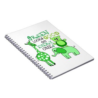 Earth Day Green Message notebook