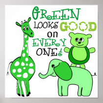 Earth Day Green Message Poster