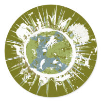 Earth Day Green Stickers by litabug Earth Day Green Stickers