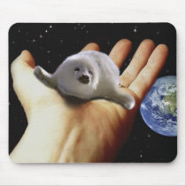 EARTH DAY HARP SEAL Mousepad by RavenSpiritPrints EARTH DAY HARP SEAL Mousepad