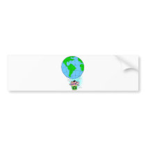 Earth Day hot air balloon bumper stickers