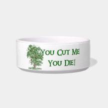 Earth Day Humor Cat Water Bowl