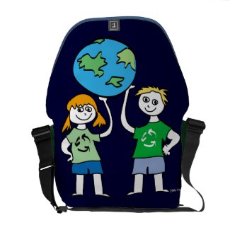 Earth Day Kids Recycle rickshaw_messengerbag