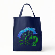 Earth Day Kokopelli Tote Bags