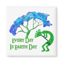 Earth Day Kokopelli magnets