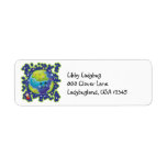 Earth Day Ladybug Address Label