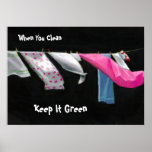 Earth Day: Laundry on Line: Keep It Green Print