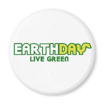 Earth Day Live Green Parody magnets