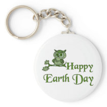 Earth Day Owl Key Chain