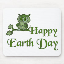 Earth Day Owl Mouse Pad