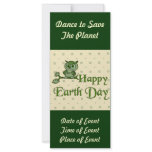 Earth Day Owl Rack Card Design