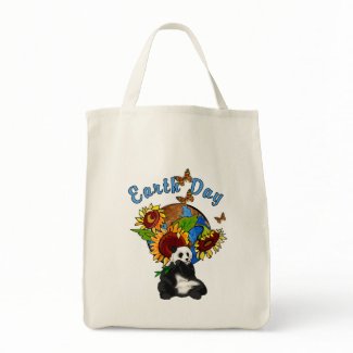 Earth Day Panda Eco Friendly Bags, Cards, Gifts and Organic Tee's