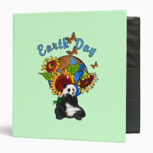 Earth Day Panda Planet Binder