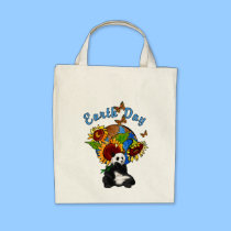 Earth Day Panda Planet bags
