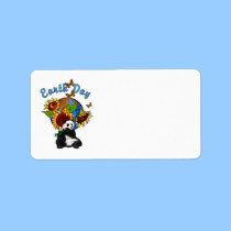 Earth Day Panda Planet labels