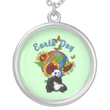 Earth Day Panda Planet Pendants