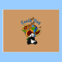 Earth Day Panda Planet postcards