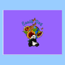 Earth Day Panda Planet postcards