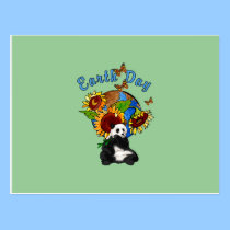 Earth Day Panda Planet postcards