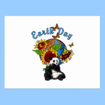 Earth Day Panda Planet postcards