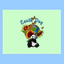 Earth Day Panda Planet postcards