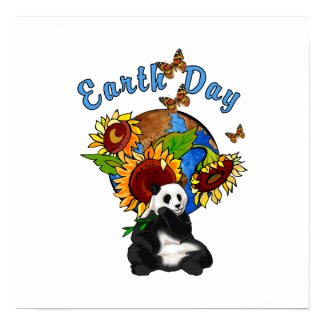 Go Green and Earth Day Motivational T-shirts and Gift Ideas Earth Day Panda Planet print