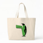 Earth Day Penguin Canvas Bag