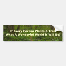 EARTH DAY Plant A Tree Bumper Sticker