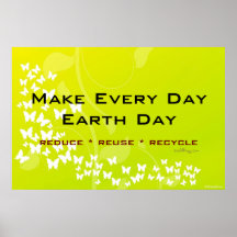 Earth Day Reduce Reuse Recycle Poster