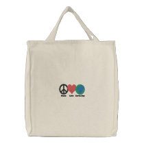 Earth Day Reusable Shopping Bag embroidered bags