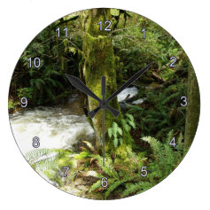 Earth Day Scenic Forest & Stream Nature Clock