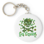 Earth Day Skull Key Chains