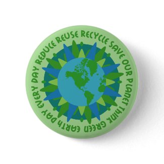 Earth Day Slogans Button button
