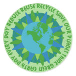 Earth Day Slogans Stickers
