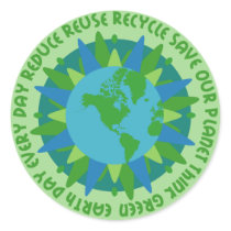 Earth Day Slogans Stickers