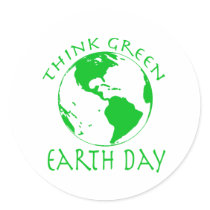 Earth Day Round Stickers