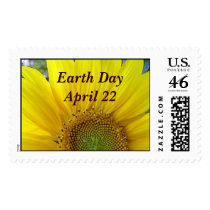 Earth Day Sunflower Postage Stamps