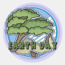 Earth Day T Shirts and Gifts Round Stickers