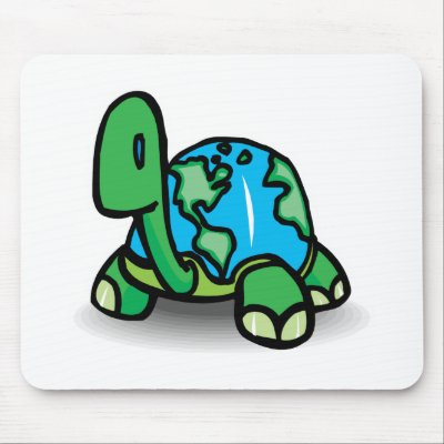 earth day turtle mouse mat by doonidesignsanimals