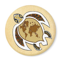 Earth Day Turtle on Fridge Dishwasher Magnet magnet