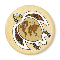 Earth Day Turtle on Fridge Dishwasher Magnet
