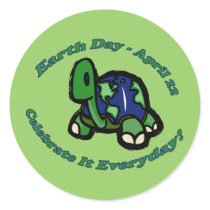 Earth Day Turtle Stickers