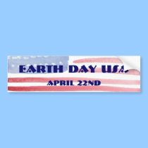 EARTH DAY USA Bumper Sticker bumper stickers by politicalgirl EARTH DAY USA Bumper Sticker bumper stickers