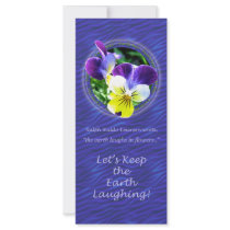 Earth Day Viola Bookmark - Rack Card