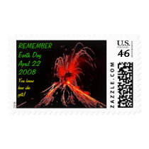 Earth Day Volcano Postage