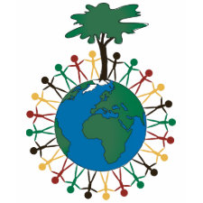 Earth Day with figures and tree - Africa shirt