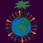 Earth Day with figures and tree - Africa